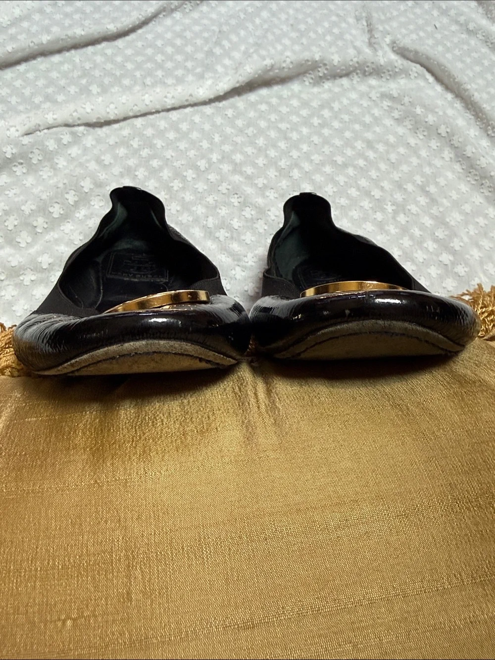 Tory Burch Caroline Flats Black Patent size 9